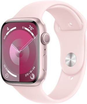 Смарт-годинник Apple Watch Series 9 GPS 45mm Pink Aluminium Case with Light Pink Sport Band - S/M (MR9G3QP/A)