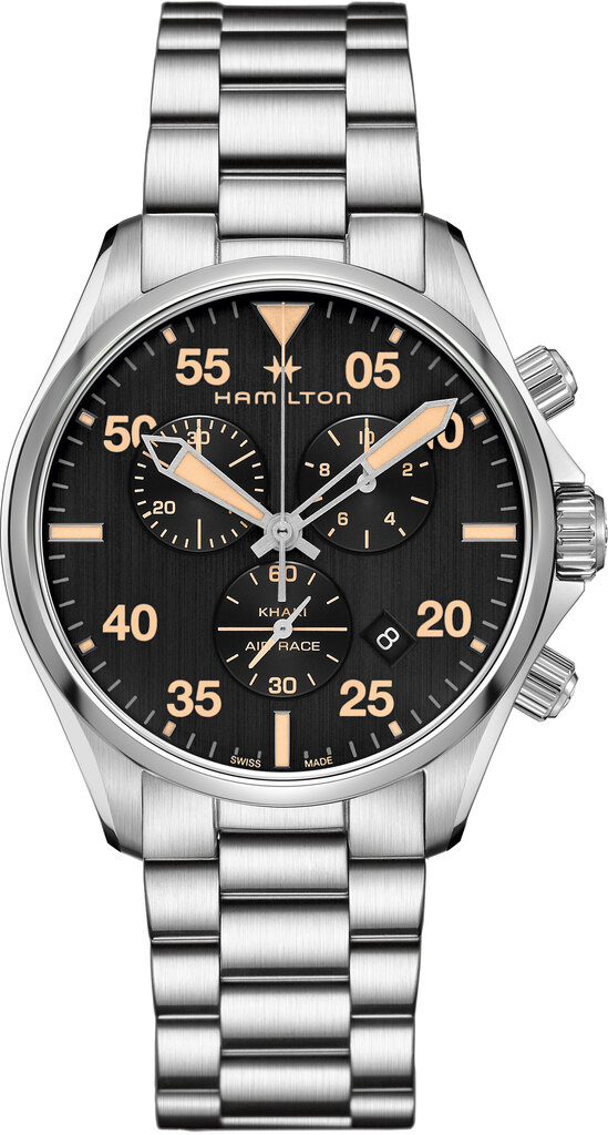 

Часы HAMILTON Khaki Aviation Khaki Pilot Chrono Quartz H76722131, H76722131