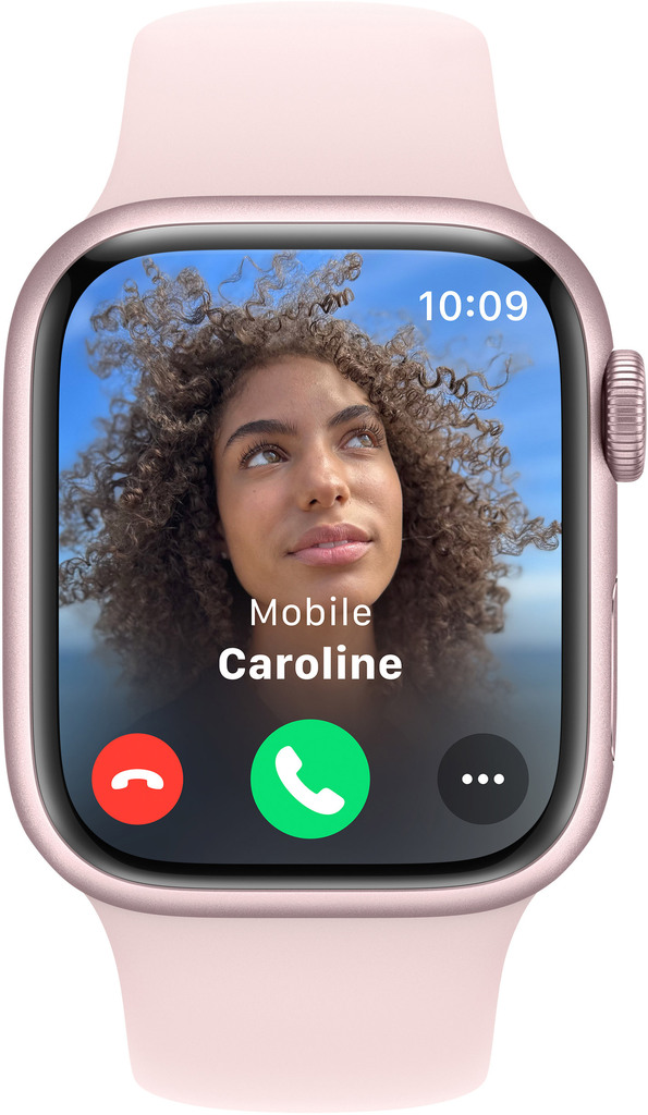 Смарт-годинник Apple Watch Series 9 GPS 45mm Pink Aluminium Case with Light Pink Sport Band - S/M (MR9G3QP/A)